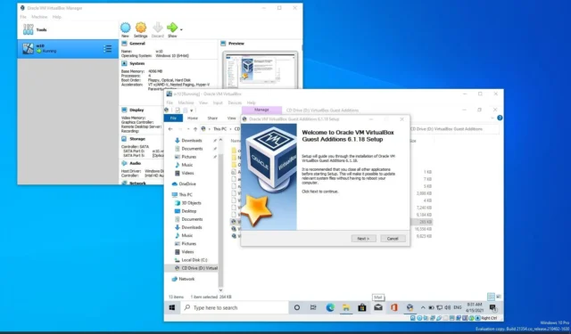 Gasttoevoegingen voor Windows 10 op VirtualBox installeren