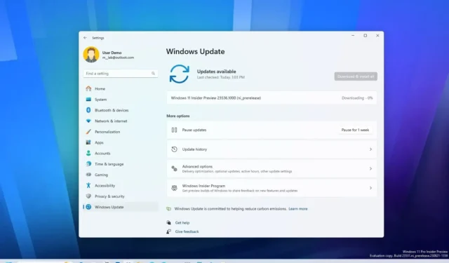 Windows 11 crea 23536 uscite in Dev Channel