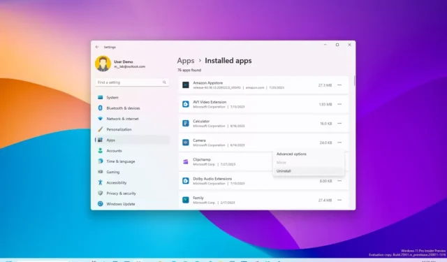 Windows 11 23H2 voegt een verwijderoptie toe voor meer inbox-apps