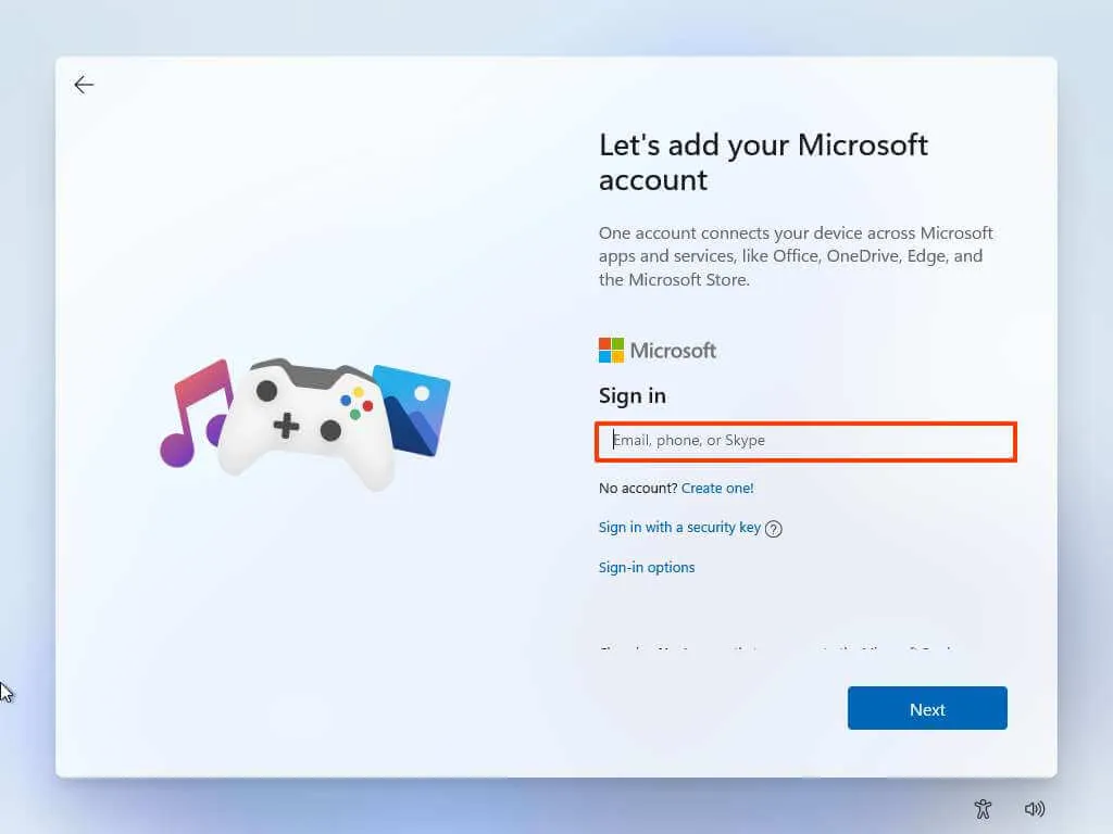 Criar conta do Windows 11