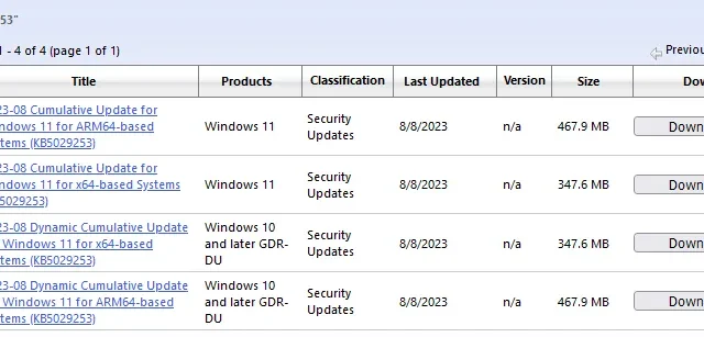 Windows 11 KB5029253 8월 보안 업데이트 지금 사용 가능