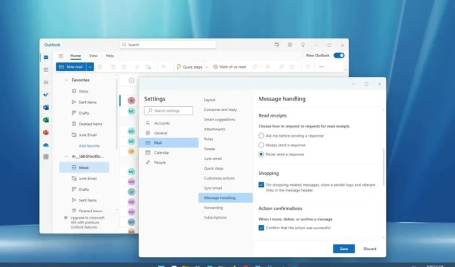 Como configurar confirmações de leitura no novo aplicativo Outlook para Windows 11