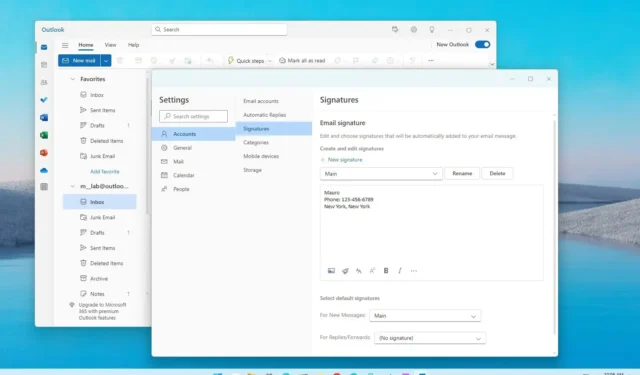 Como configurar a assinatura de e-mail no novo aplicativo Outlook para Windows 11
