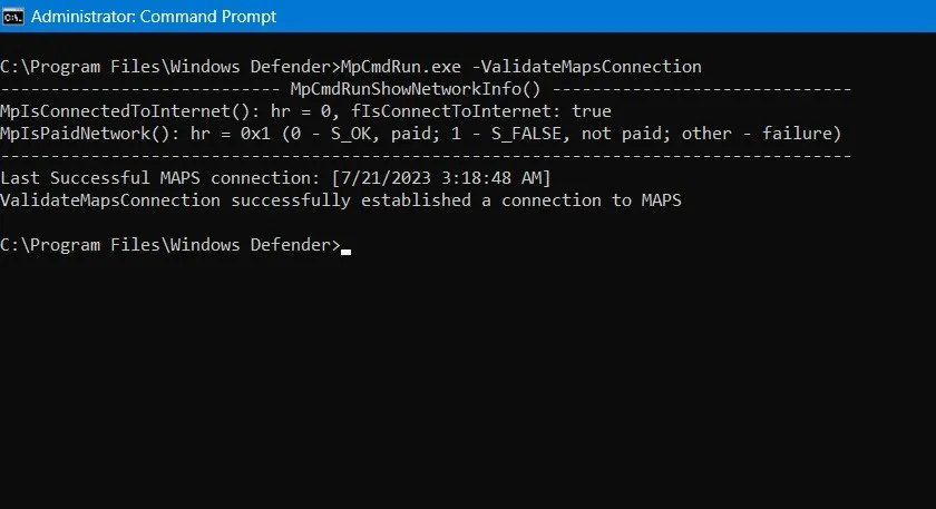 Überprüfen und validieren Sie den Windows Defender Cloud Antivirus Cloud-Dienst.