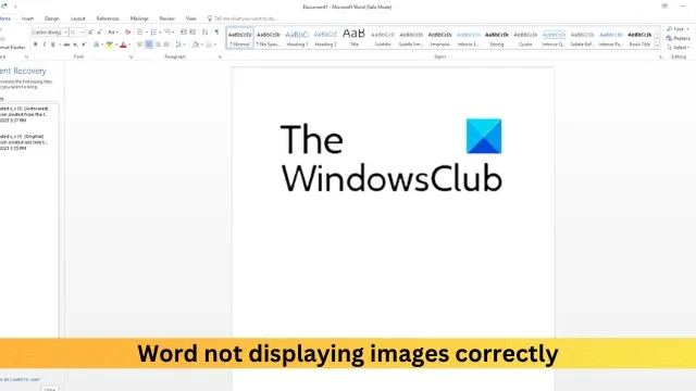 Word zeigt Bilder nicht korrekt an [Fix]