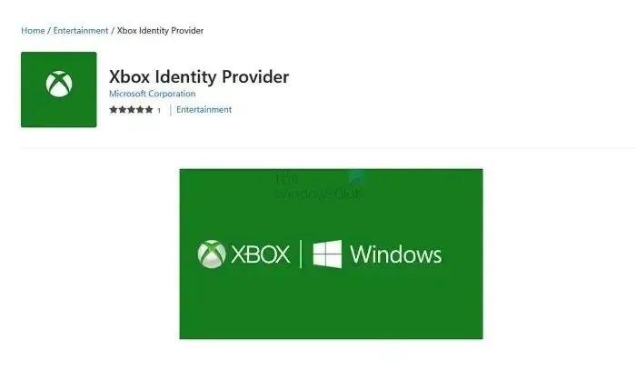 Provedor de identidade do Xbox