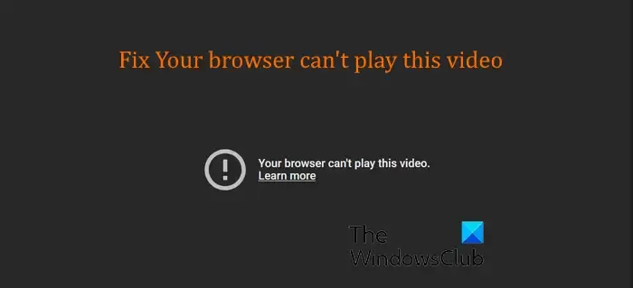 Je browser kan deze video niet afspelen