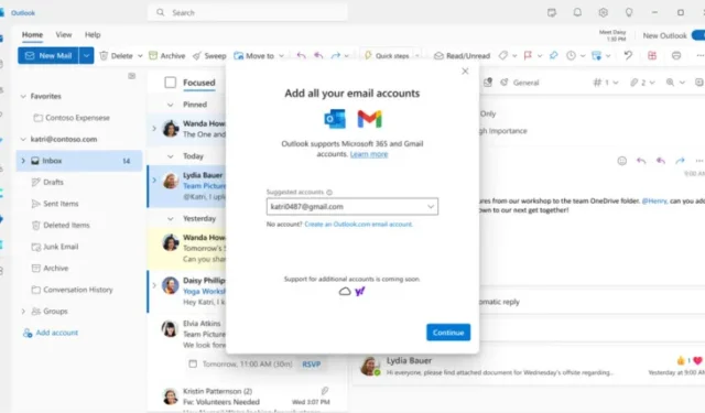Assim como o OneDrive, a Microsoft diz que o novo Outlook para Windows também funcionará sem internet