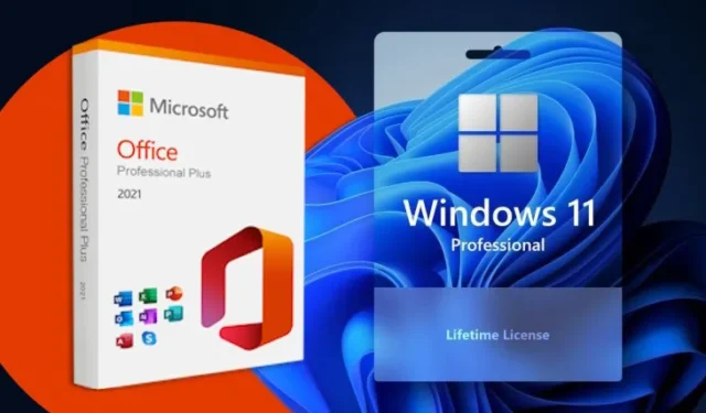 Preço reduzido: Microsoft Office Pro 2021 + Windows 11 Pro (para 3 dispositivos) agora com 86% de desconto