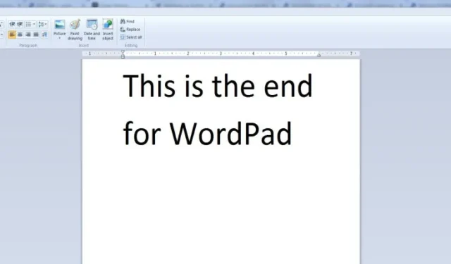 Microsoft が廃止した無料のワードプロセッサである WordPad を簡単に振り返る