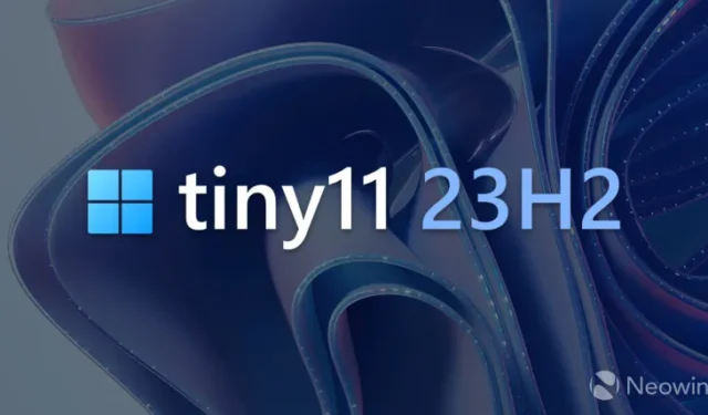 tiny11 23H2 就在這裡：具有遊戲改進和增強功能的輕量級 Windows 11
