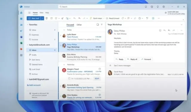 新しい Outlook for Windows 電子メール アプリが個人使用向けに一般提供されました