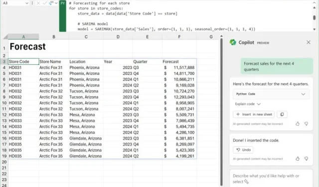 Microsoft voegt binnenkort zelfs Copilot-ondersteuning voor Python in Excel toe