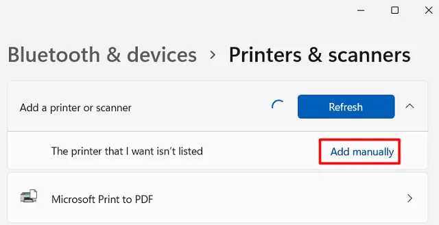 Handmatig een printer toevoegen op Windows 11