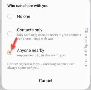 La funzione Quick Share non funziona sul telefono Samsung – Correzione