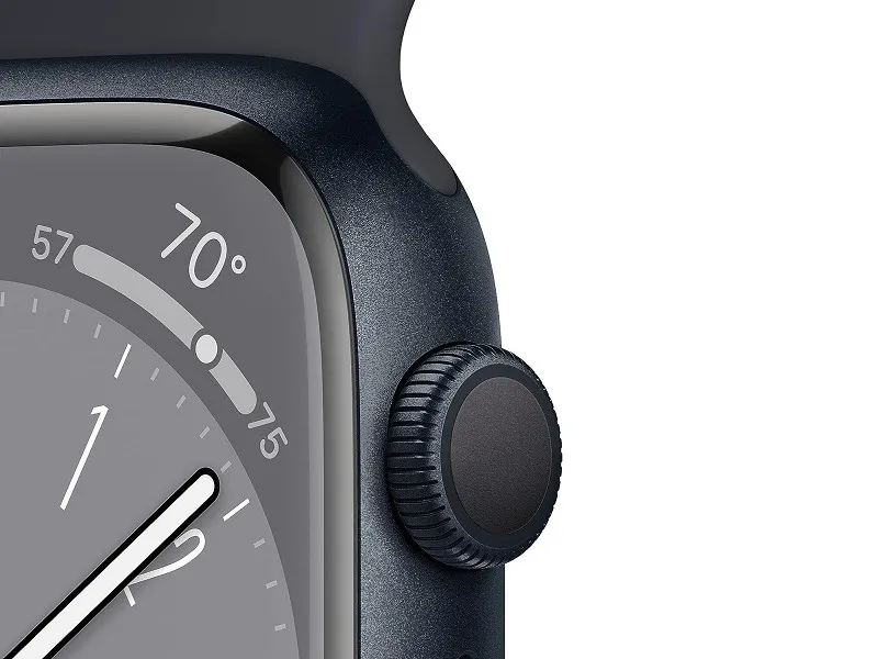 Apple Watch Series 8 2のリューズのクローズアップ