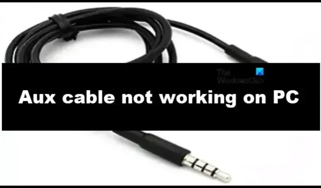 AUX-kabel werkt niet op pc [repareren]