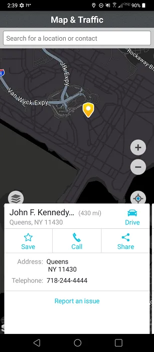 Ajout d'une destination dans l'application Scout GPS Link.