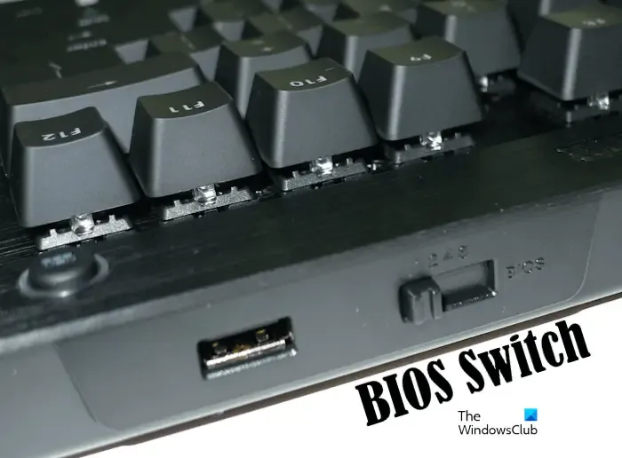 BIOS-Schalter Corsair-Tastatur