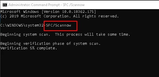 sfc/scannow