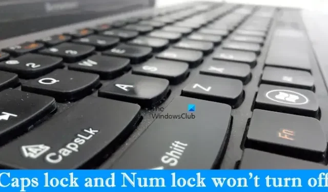 Caps Lock of Num Lock kunnen niet worden in- of uitgeschakeld [repareren]