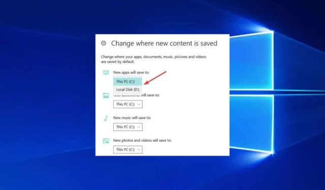 Hoe u eenvoudig de standaard downloadlocatie op Windows 10 kunt wijzigen