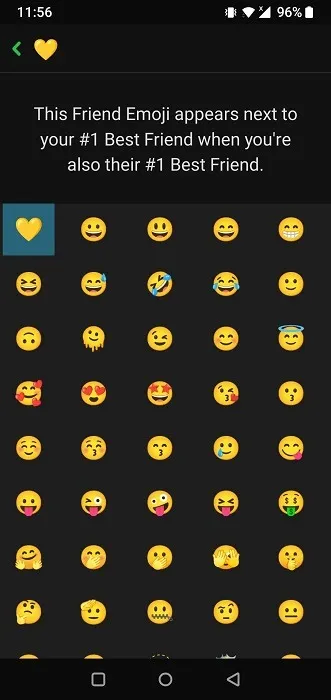 Freunde wechselnde Emoji-Snapchat-App
