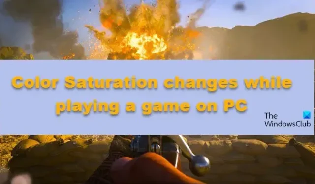 La saturazione del colore cambia durante l’utilizzo di un gioco su PC