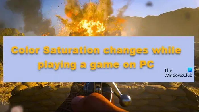 La saturazione del colore cambia durante l'utilizzo di un gioco su PC