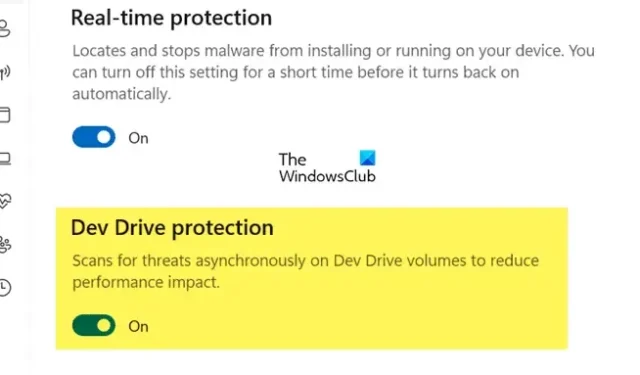 Windows 11 で Dev Drive Protection を有効または無効にする方法