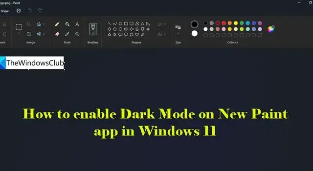 Como ativar o modo escuro no aplicativo Paint no Windows 11
