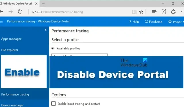 Cómo habilitar o deshabilitar el portal del dispositivo en Windows 11