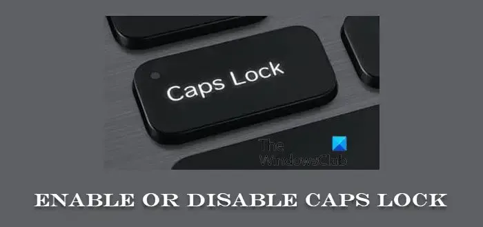 Caps Lock in- of uitschakelen