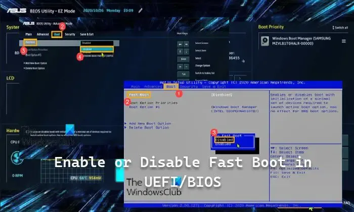 Schakel Fast Boot in of uit in UEFI of BIOS