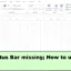 Barra de status do Excel ausente; Como reexibi-lo?