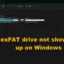 L’unità exFAT non viene visualizzata su Windows 11/10