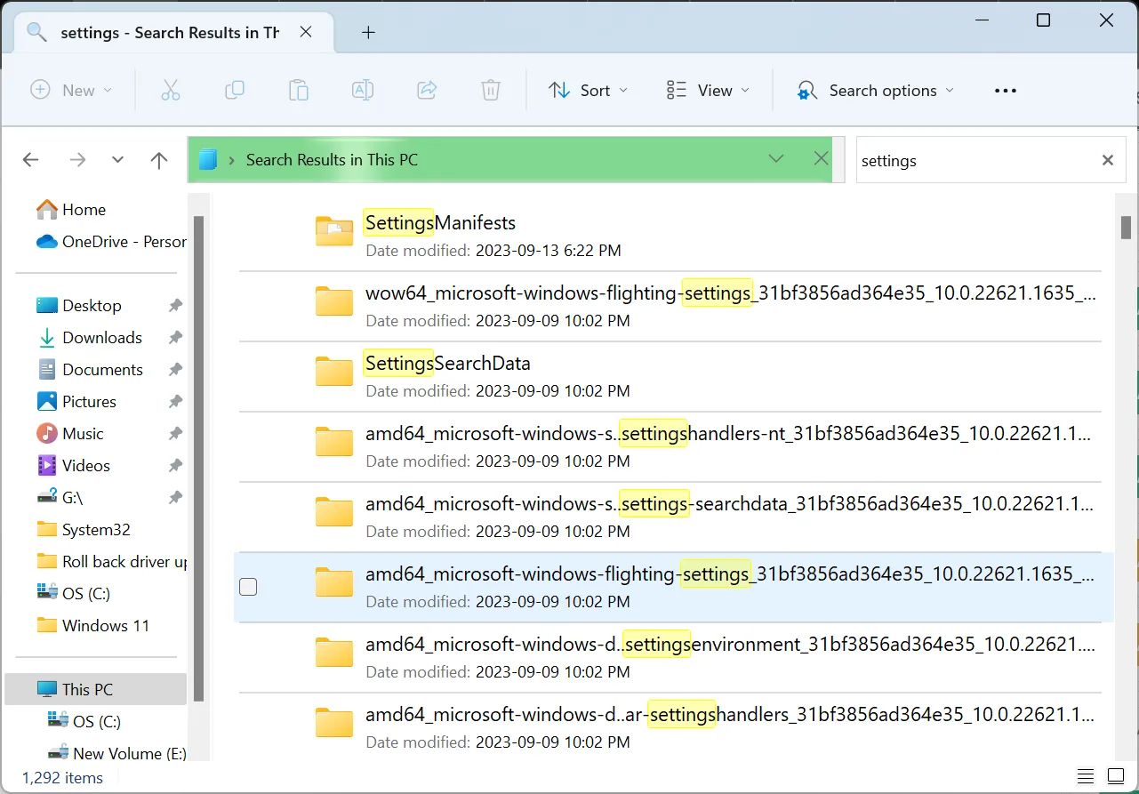 rechercher dans Windows 11 à l'aide de l'Explorateur de fichiers