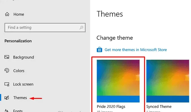 So extrahieren Sie Hintergrundbilder aus dem Themepack in Windows 10