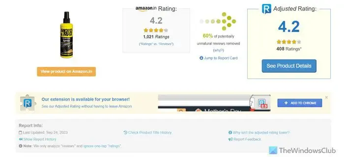 Fałszywy moduł sprawdzania recenzji Amazon dla kupujących online