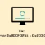 Fix Fout 0x800F0955 – 0x20003 tijdens het installeren van Windows 11