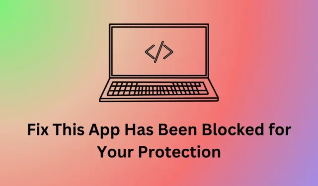 Como consertar este aplicativo foi bloqueado para sua proteção