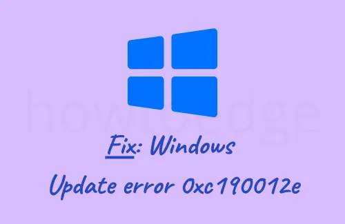 Correção: erro do Windows Update 0xc190012e no Windows 10