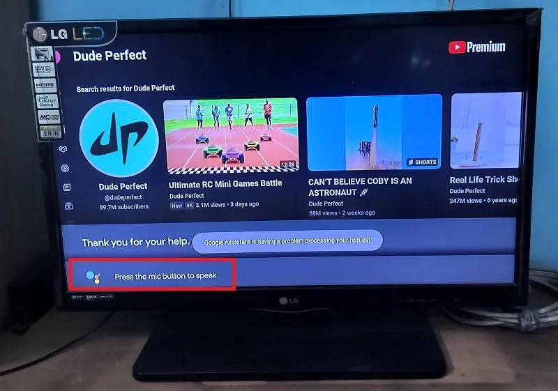 Die Google Assistant-Mic-Taste ist auf Android TV deaktiviert.