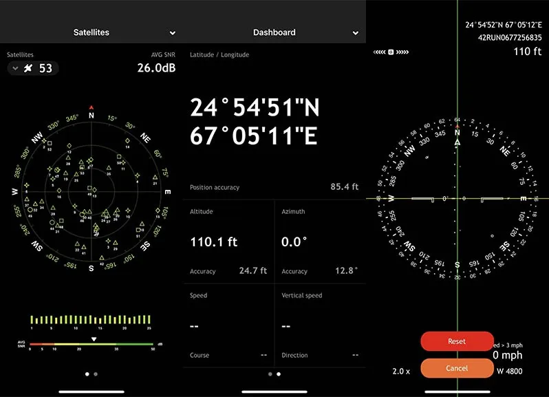 Aplicativos de caminhada para iPhone Commander Compass Go