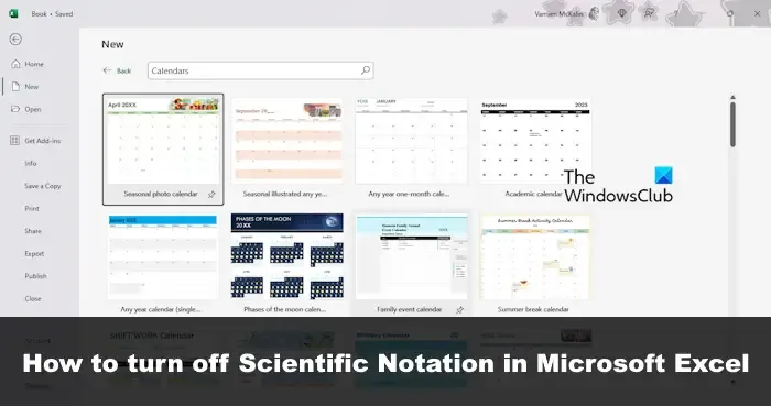 Cómo eliminar la notación científica en Excel