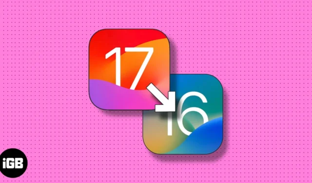 Como fazer downgrade do iOS 17 para iOS 16 sem perder dados