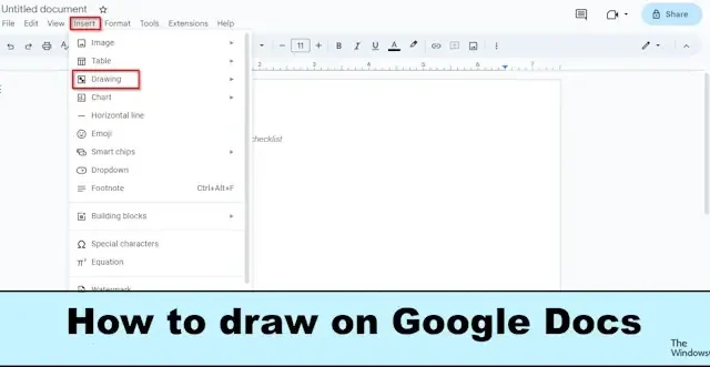 Como desenhar no Google Docs?