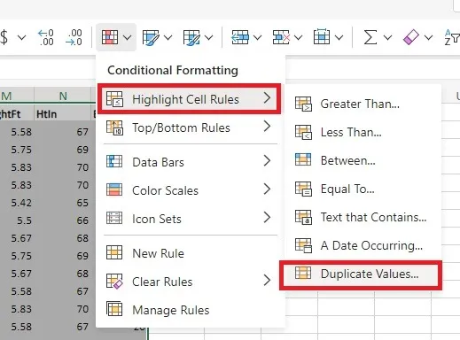 Mettez en surbrillance les valeurs en double avec une mise en forme conditionnelle dans Excel