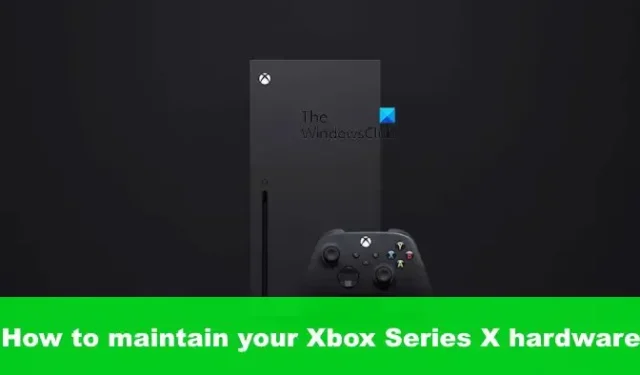 Xbox Series X 콘솔을 청소하고 유지 관리하는 방법