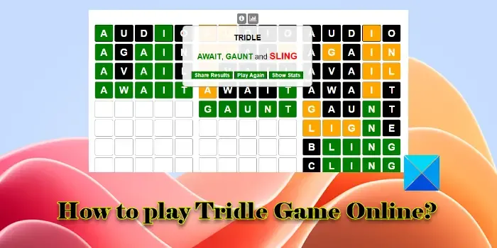 Comment jouer au jeu Tridle en ligne